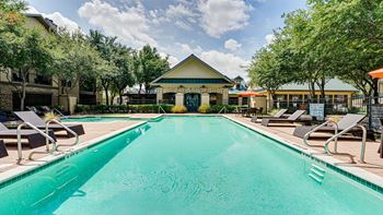 Swimming pool with a yellow roof